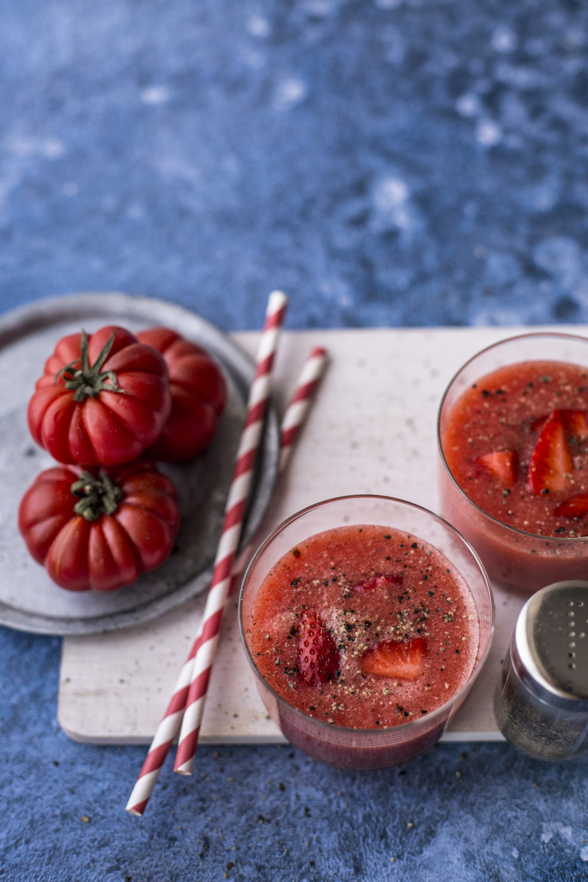 Smoothie pomodoro fragole e pepe | Idratazione | Vaniglia Storie di Cucina