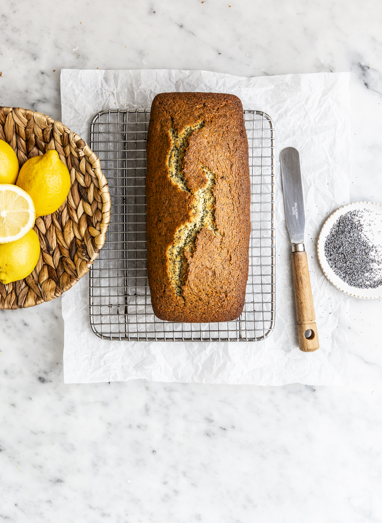 Lemon poppy seed loaf cake