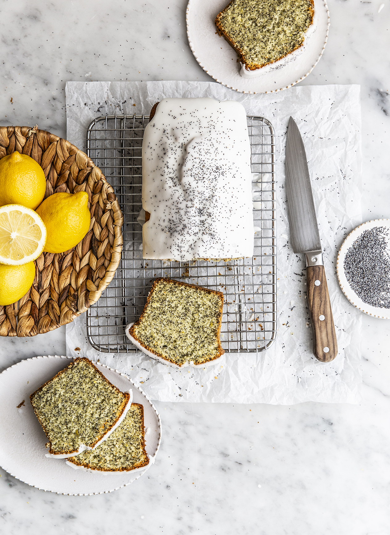 Lemon poppy seed loaf cake