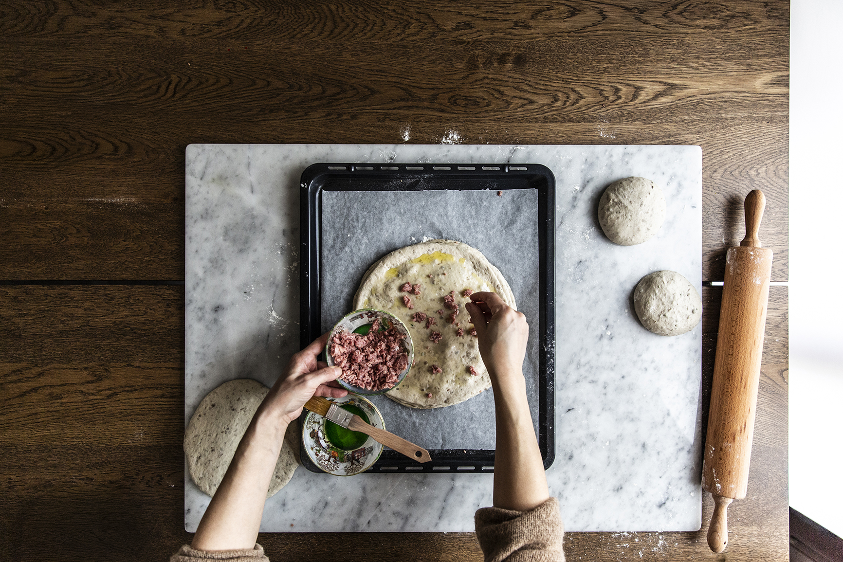 Corona di pane lenticchie e cotechino
