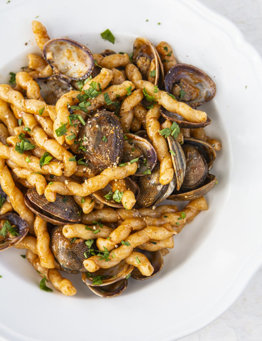 busiate piccanti alle vongole veraci